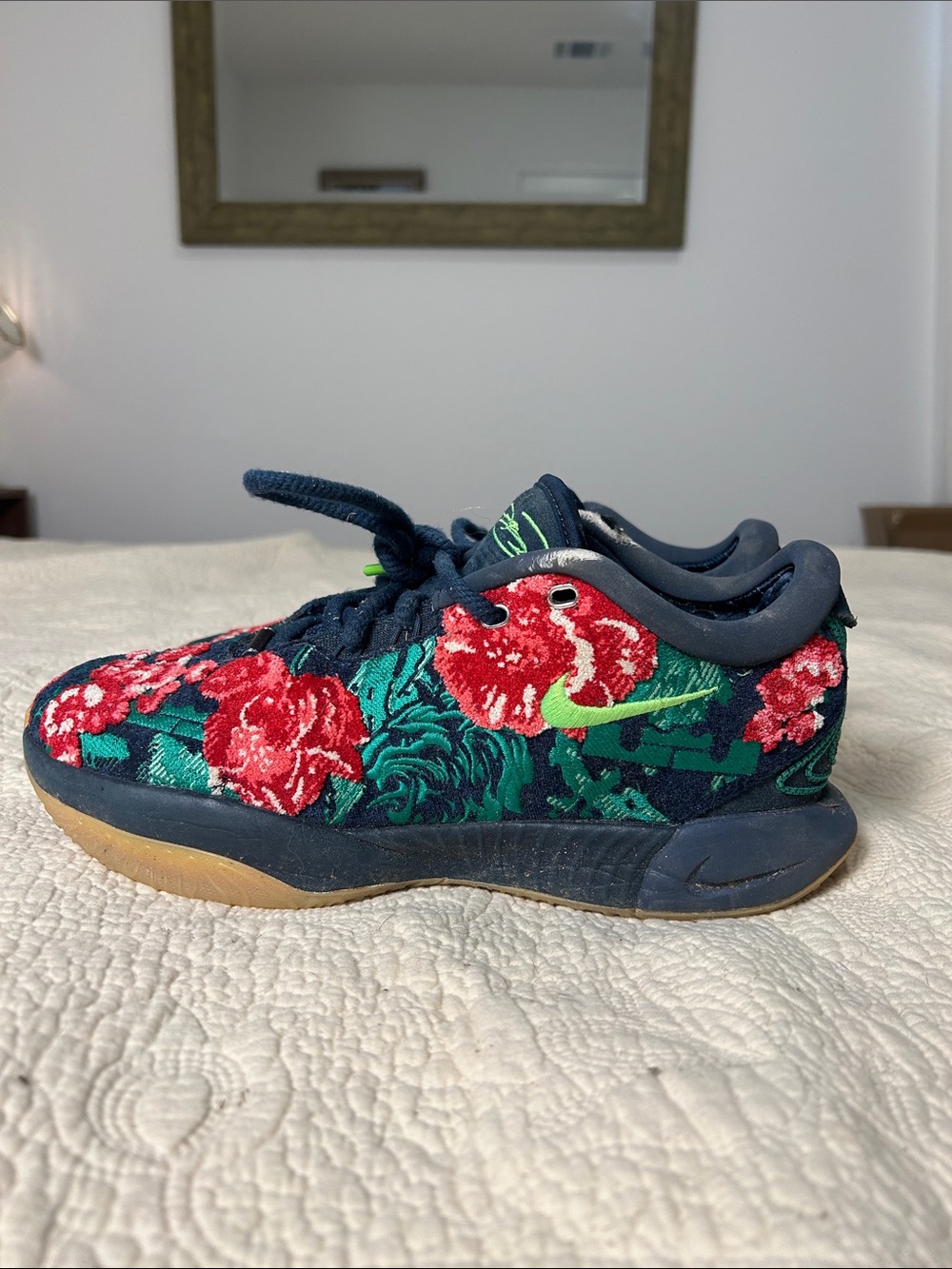 Nike Men's Floral-Print Athletic Shoes Father of Pearl Sneakers